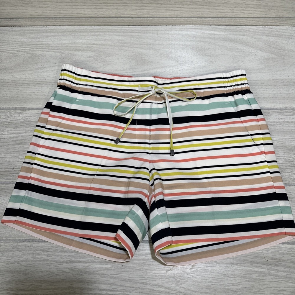 THE LIMITED‎ Women's (Size XS) Striped Shorts Elastic Waist Slash & Back Pockets